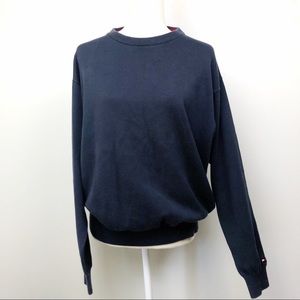 TOMMY HILFIGER GOLF Navy Blue Color Block Sweater
